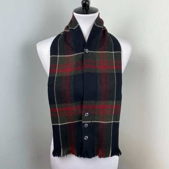 Vintage Plaid Vest Scarf by Regal 100% Zephyr Wool Classic Tartan Unisex - Picture 1 of 5